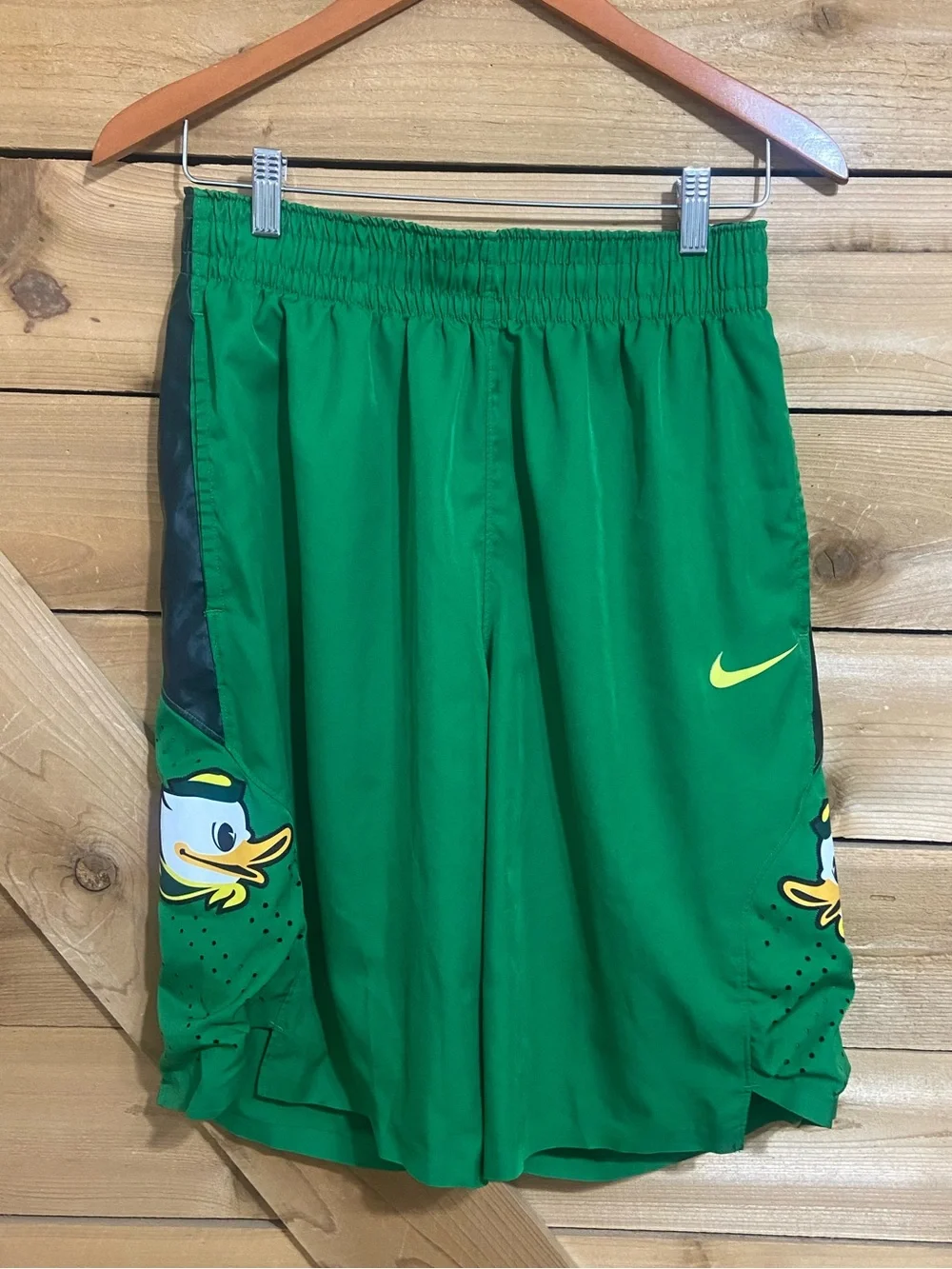 Nike Green & Yellow Oregon Ducks Athletic Shorts